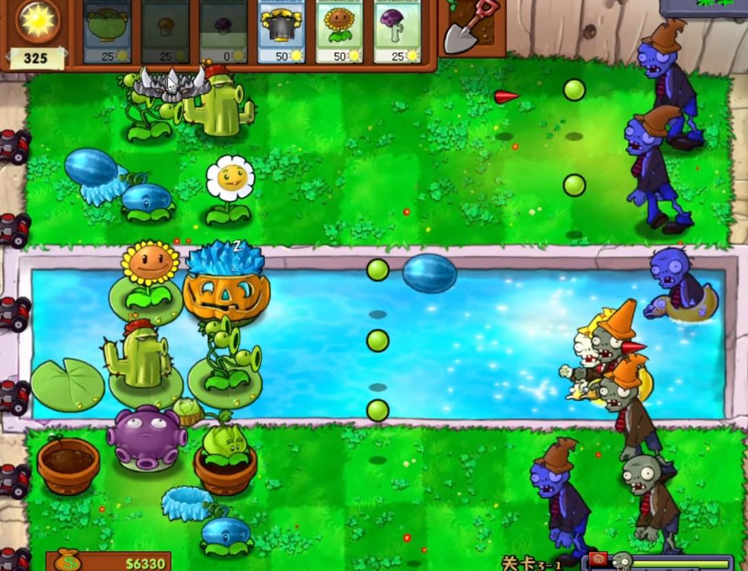 植物大战僵尸里跳跳的僵尸怎么过