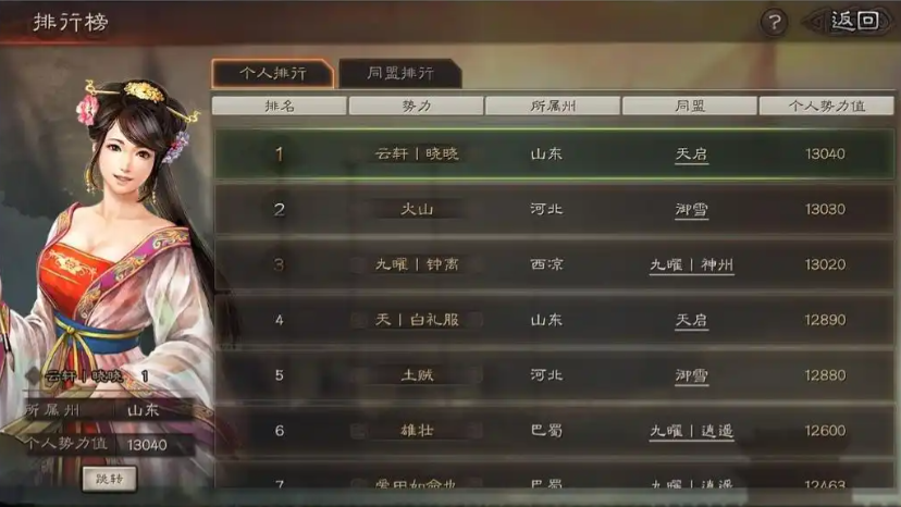 三国志战略版怎么统计盟里的战力