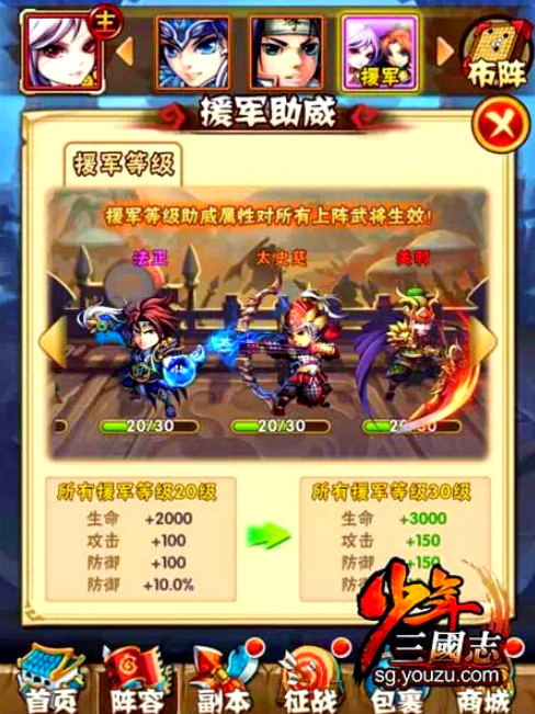 少年三国志45级开启什么功