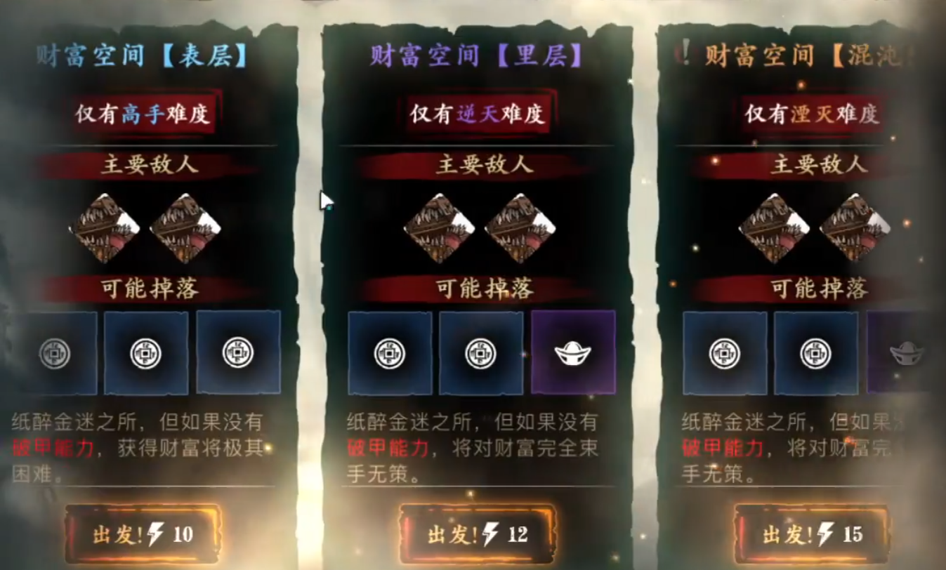 影之刃3财富空间怎么进