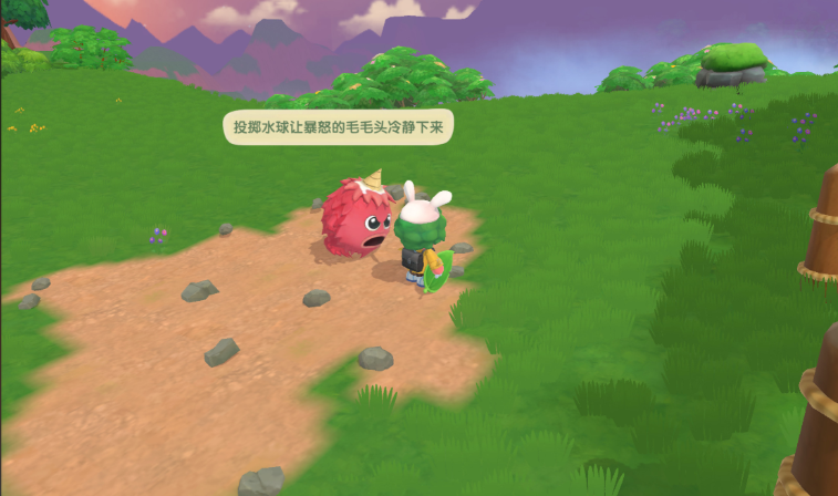 摩尔庄园黑森林怎么给毛毛头送礼