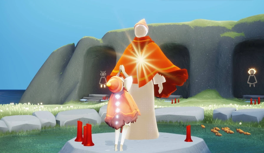 光遇怎么与先祖互换斗篷