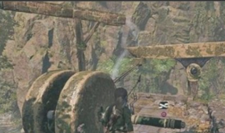 古墓丽影怎么让水流转动轮子