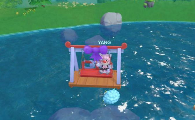 摩尔庄园水上怎么放东西