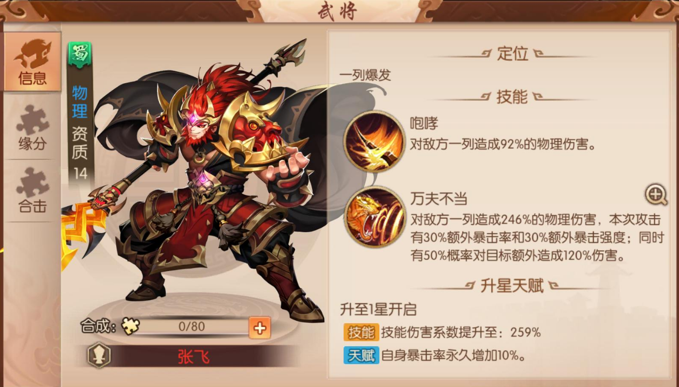 少年三国志2，张飞