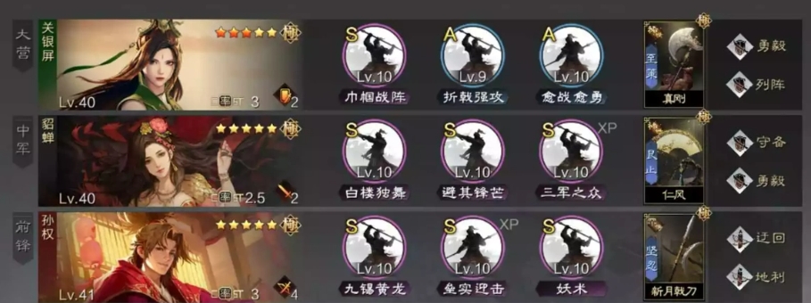 率土之滨群貂蝉怎么配