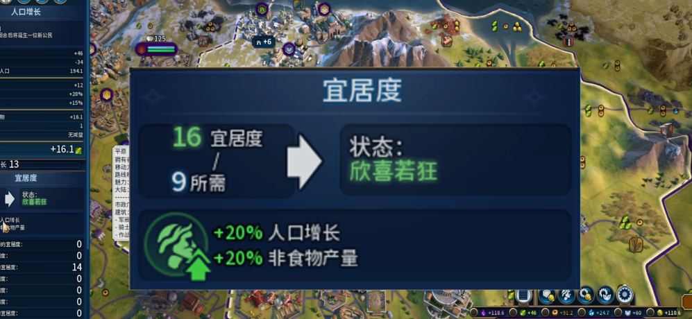 文明6宜居度有什么作用