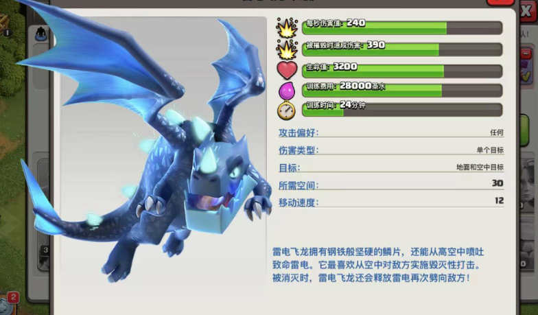 部落冲突雷龙攻击性大吗